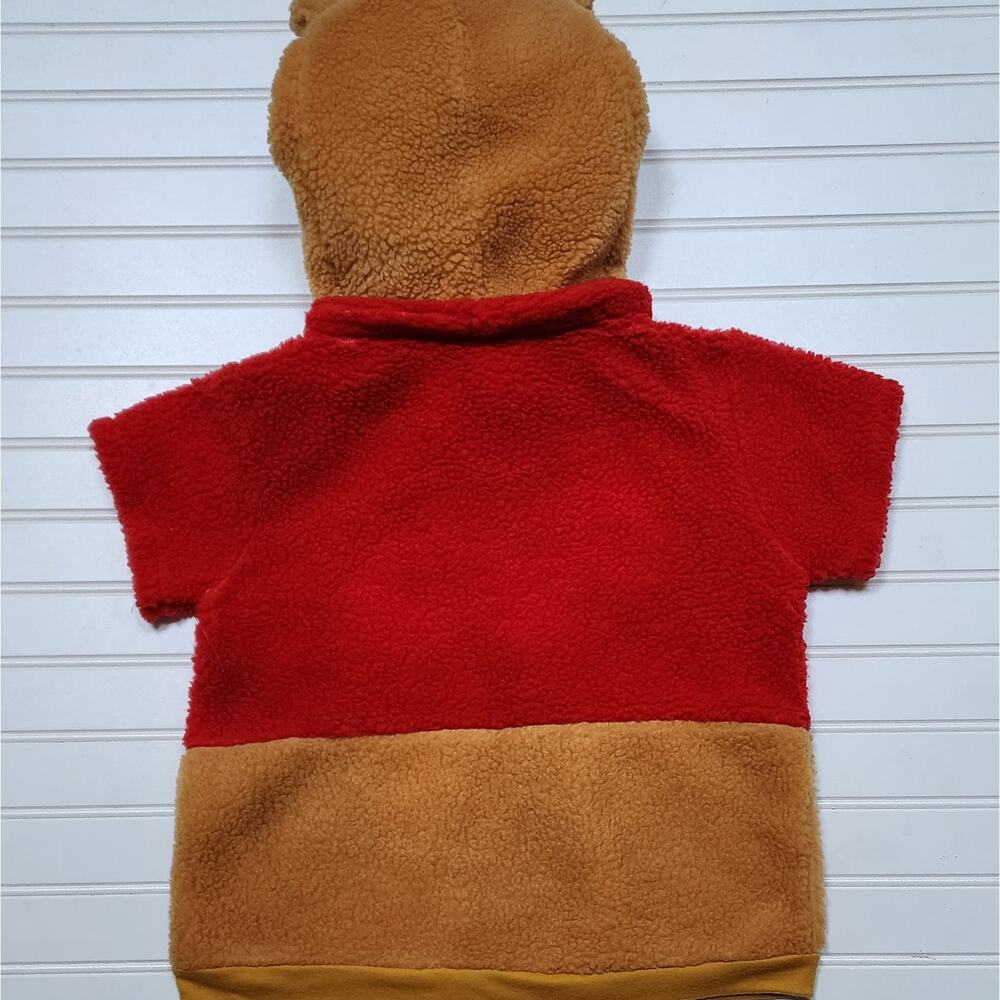 Disney Winnie the Pooh Kids Plush Hooded Pullover Top Costume Size 4-6 Kids - Picture 3 of 4